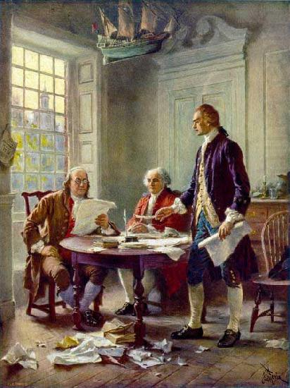 Jean Leon Gerome Ferris Writing the Declaration of Independence, 1776 china oil painting image